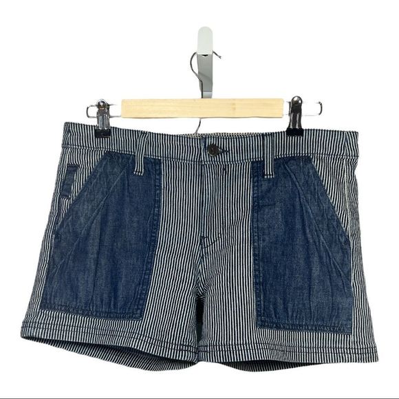 Anthropologie Pants - PILCRO & THE LETTERPRESS ANTHROPOLOGIE Women’s Striped Denim Jean Shorts Size 28
